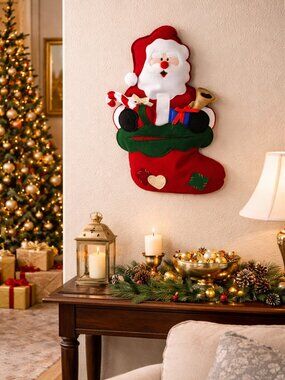 Fabric Santa Claus Wall Decor